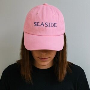 Seaside Pink‎ Baseball Cap Embroidered Logo Adjustable Strap Cotton